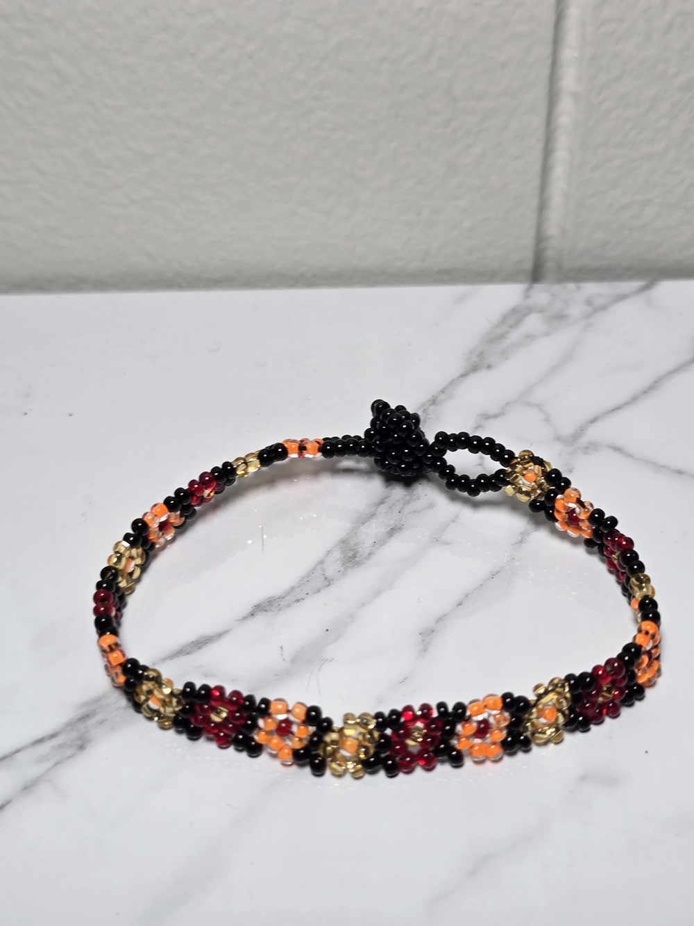 Huichol Beaded Flower Bracelet